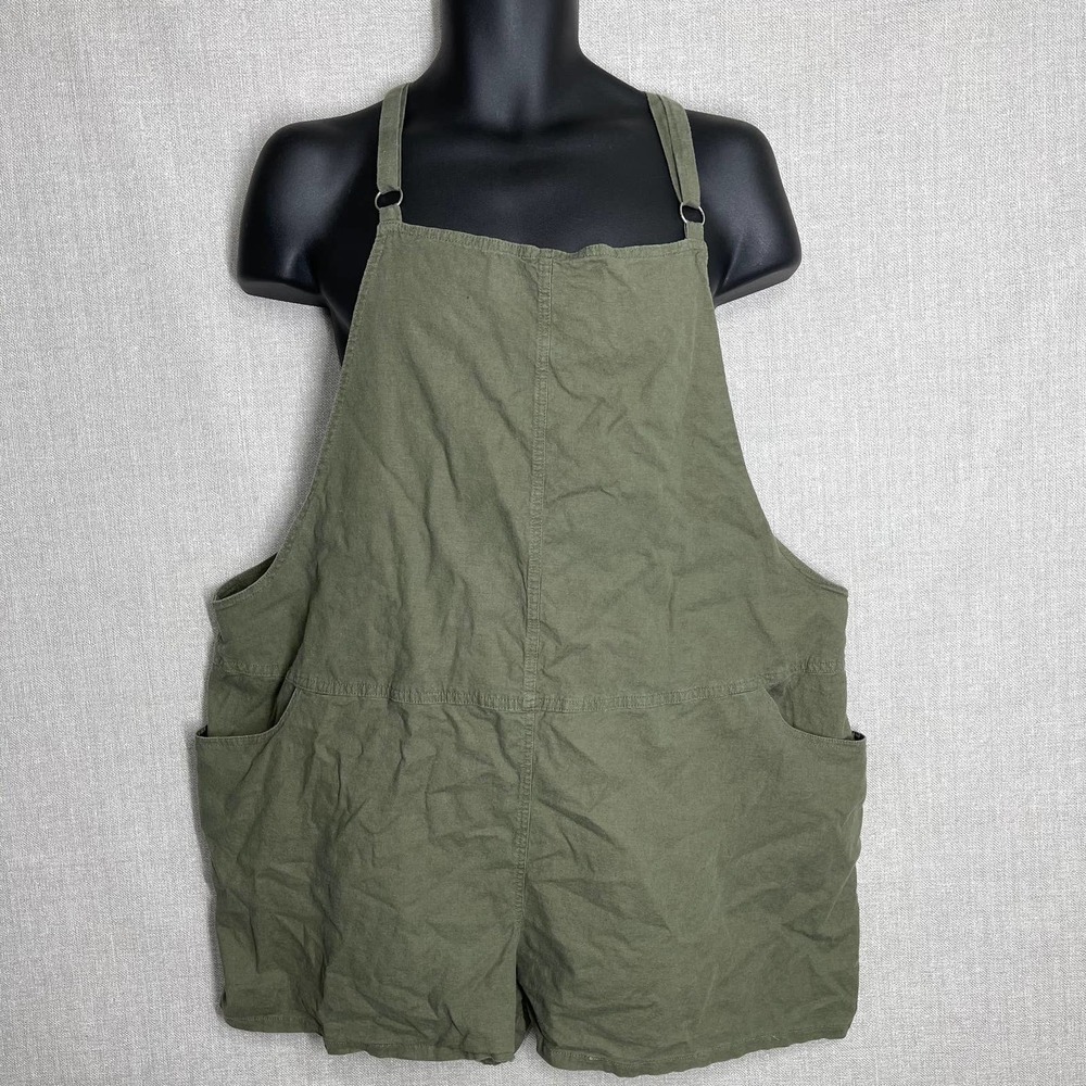 Torrid Women Romper Shorts Sleeveless 4X Green
